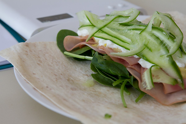 ham and salad wrap