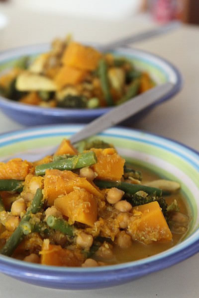 Chicken, pumpkin and chickpea curry
