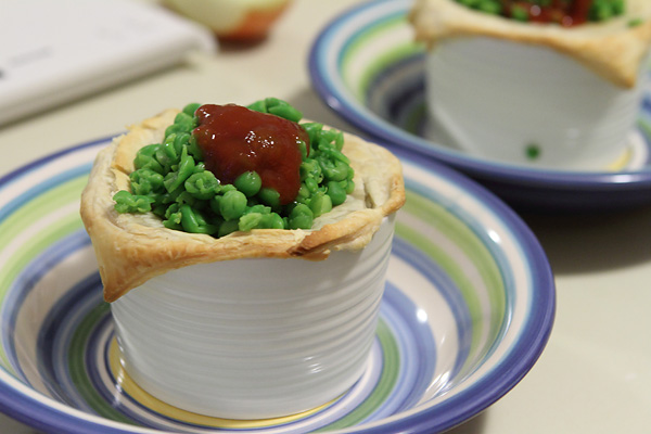 Pie with peas